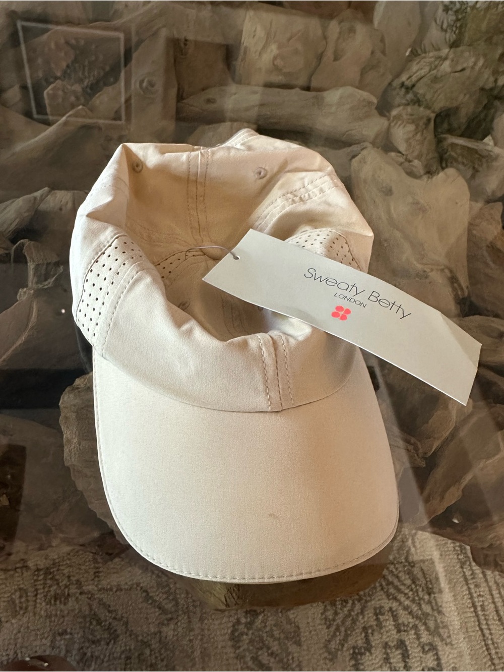 Sweaty Betty Beige Sun Visor with Perforated Sides